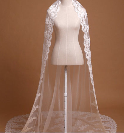 Cathedral Diadem Long Lace Veil