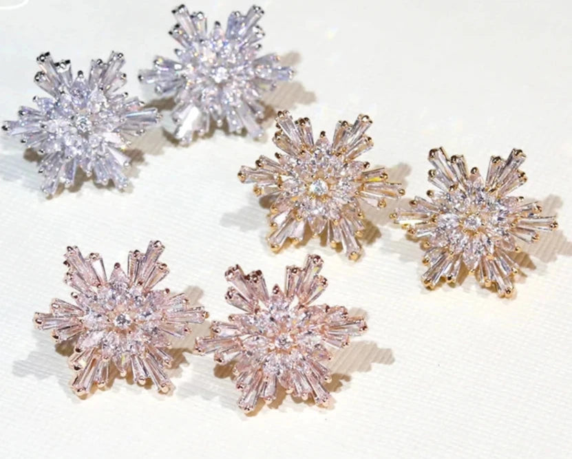 Snowflake Crystal Earrings