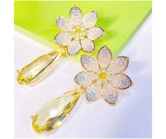 Flower Water Earrings
