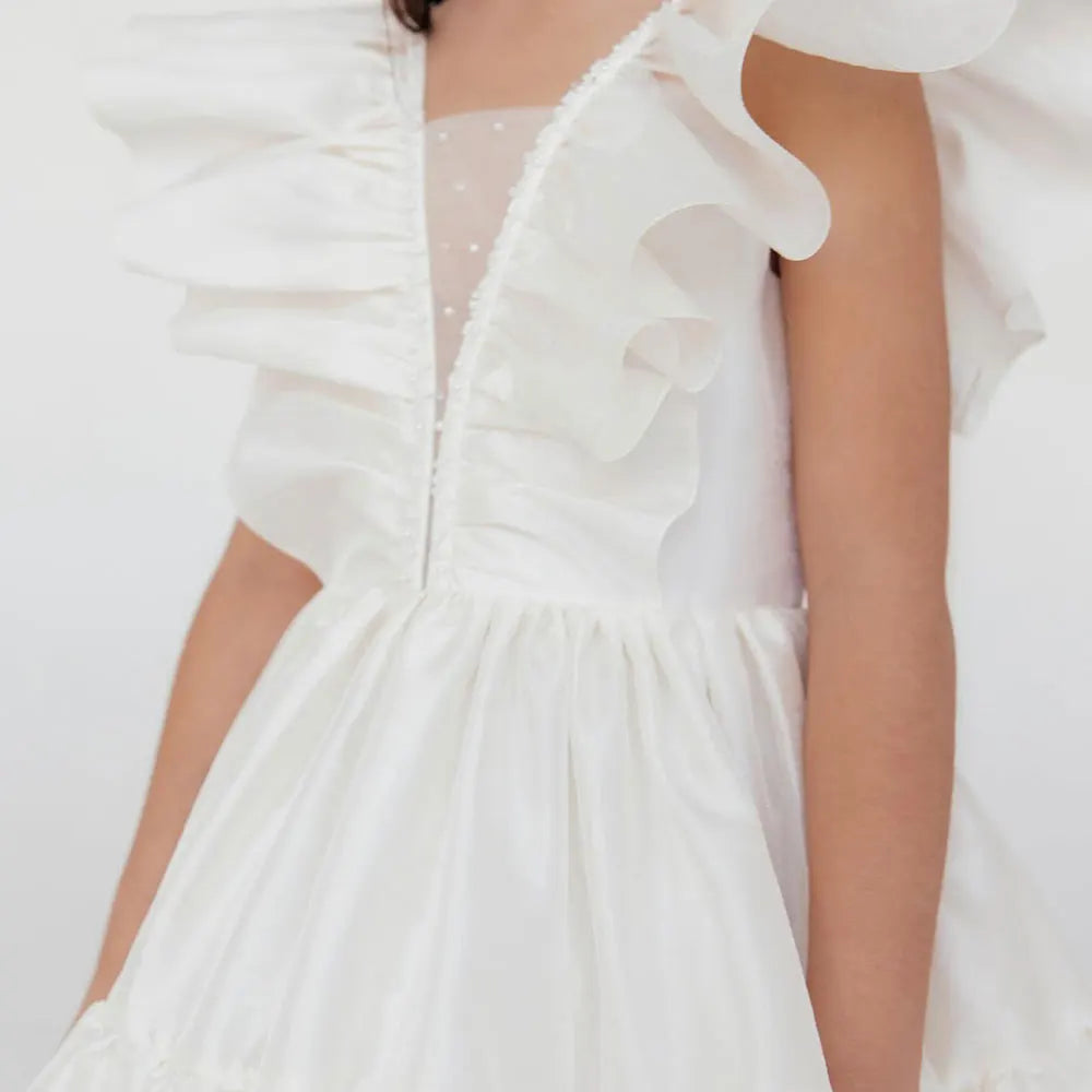 Luxury Silk Flower Girl Dress