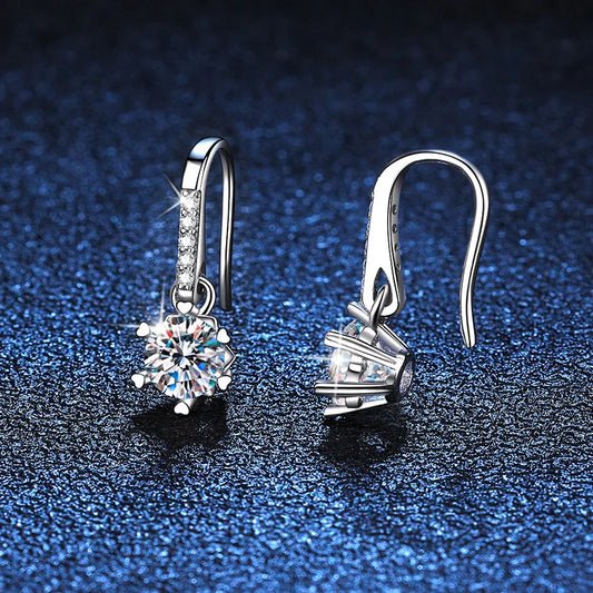 Elegance Moissanite Drop Earrings