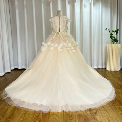 Luxurious Tulle Flower Girl Dress - Enchanting Elegance