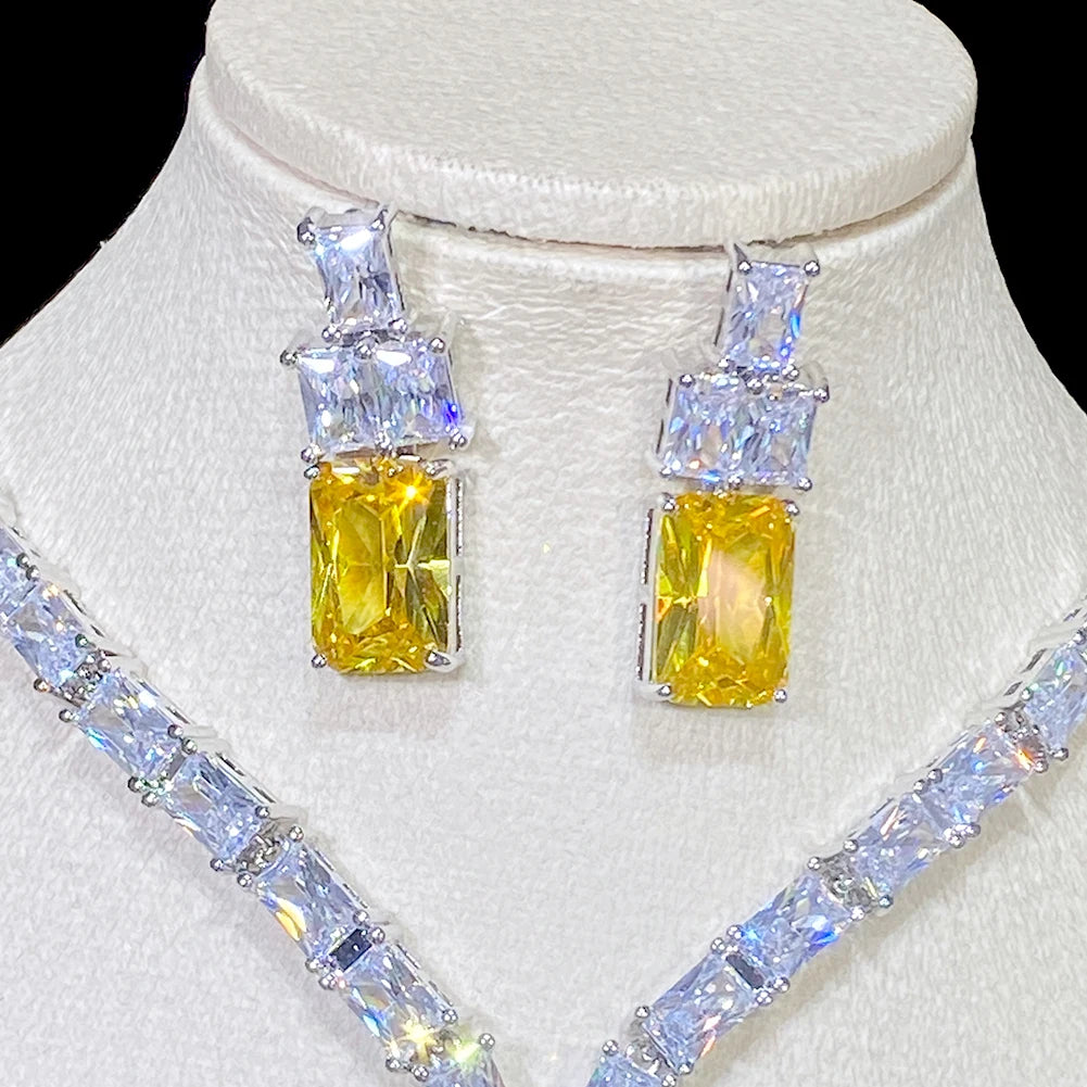 Yellow Stone Jewelry Set