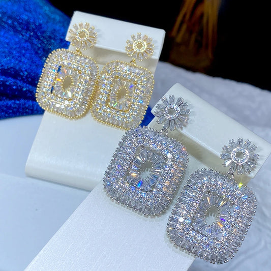 Radiant Glamour Zirconia Earrings