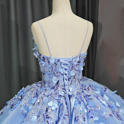 Blue Blossom Ball Gown