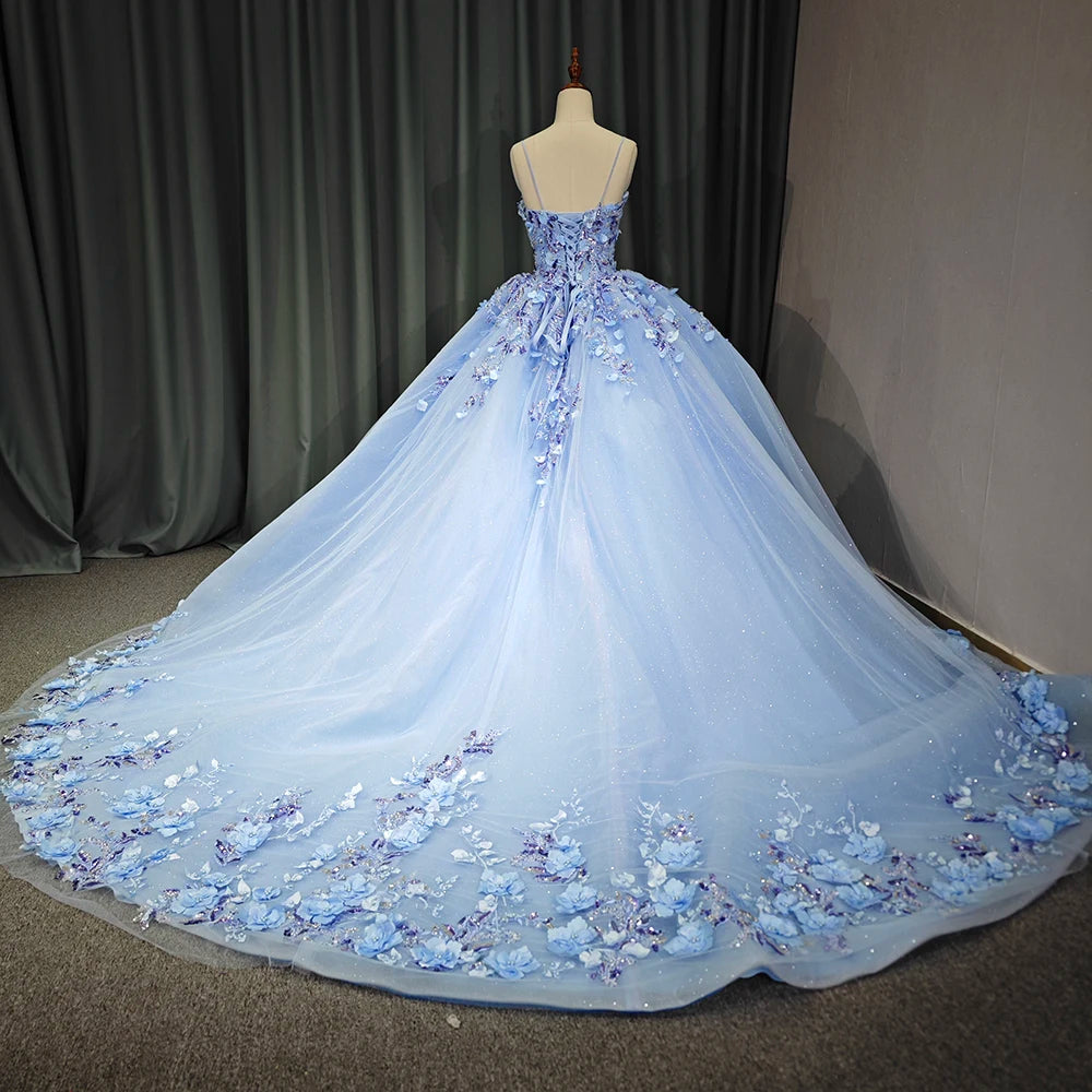 Blue Blossom Ball Gown