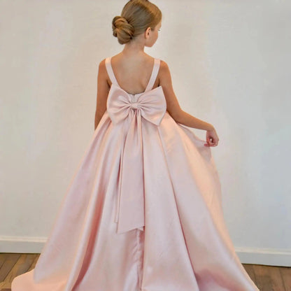 Satin Flower Girl Dress