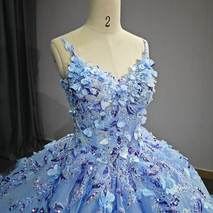 Blue Blossom Ball Gown