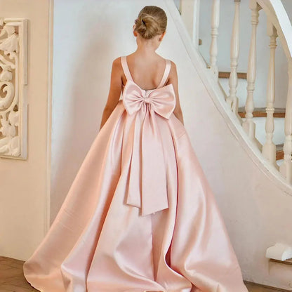 Satin Flower Girl Dress